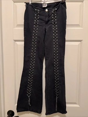 VTG Mudd Yo Jeans Lace up Front Y2K Low Rise 90’s  Womens Juniors Size 3 - Image 1 of 4
