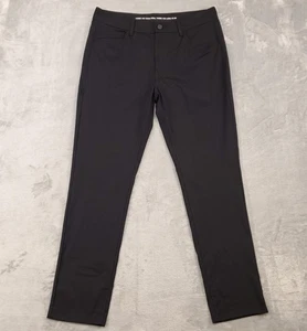 Rhone Pants Mens 36x32 Black Commuter Five Pocket Slim Straight Performance Tech - Picture 1 of 14