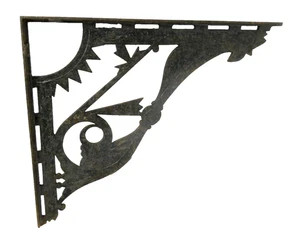 Große Gusseisen einzelne Halterung Wand Akzent Pflanzgefäß Aufhänger Architektur Dekor - Bild 1 von 13