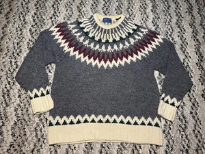 Vtg 80s 90s Pendleton Nordic 100% Shetland Wool Sweater XL Geometric Pattern - Picture 1 of 6