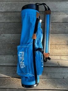 Vintage Ping Karsten Golf Bag Lightweight Blue with strap no Support Rod - Picture 1 of 10