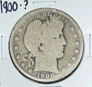 1900-? MEDIO DÓLAR DE PLATA PELUQUERO ~ ~BONITA MONEDA ANTIGUA~ 90% PLATA - Imagen 1 de 2