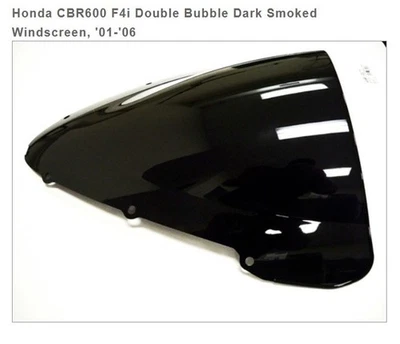 Parabrisas de repuesto doble burbuja ahumado oscuro Honda CBR600 F4i, '01-'06 Foto 1 de 4