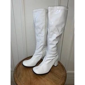 Botas Go-Go Funtasma Para Mujer Blancas Hasta la Rodilla Talla 10 Fiesta Retro - Imagen 1 de 13