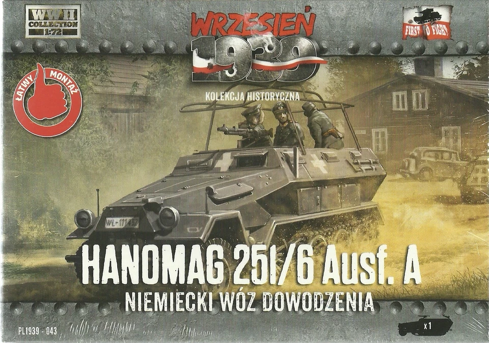 Primo A Combattere 1/72 (20mm) Sd Kfz 251/6 Ausf A Veicolo Da Comando - Immagine 1 di 1