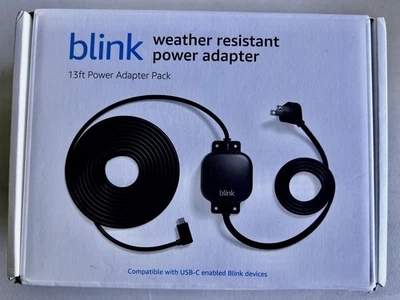 Blink Weather Resistant 13ft Power Adapter for Blink Mini 2 and Blink Outdoor 4