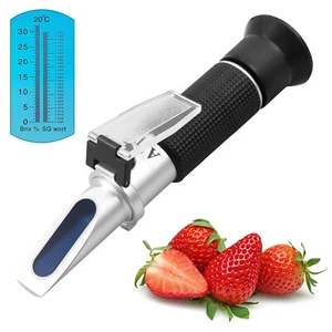 Brix 0-32% Refraktometer Handheld Wein Bier Brauer Alkohol Zucker Zuckergehalt - Bild 1 von 10