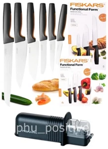 JUEGO DE CUCHILLOS FISKARS 6 CUCHILLOS DE COCINA + AFILADOR DE CUCHILLOS, JUEGO DE CUCHILLOS CUCHILLOS ACERO INOXIDABLE - Imagen 1 de 13