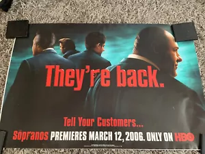 The Sopranos Theyre Back HBO Vintage Promotional Poster - Picture 1 of 5
