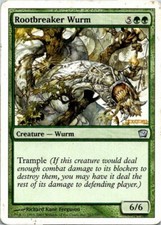 Rootbreaker Wurm Magic The Gathering Ninth Card Light Play X1
