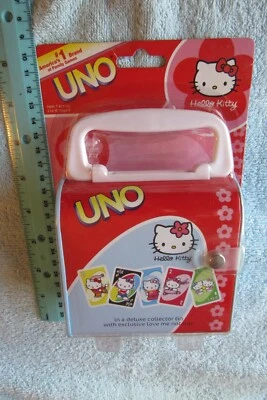 Hello Kitty UNO Card Set Tin w/Handle Sealed 2004 Sanrio Sababa Toys Brand New - Image 1 of 4
