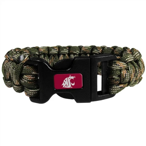 Washington State Cougars Paracord Survival Bracelet Jewelry Strap NCAA College Cover