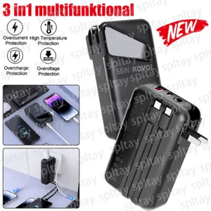 100000mAh Powerbank PD20W Externer Batterie Ladegerät ZusatzAkku mit Stecker - Zdjęcie 1 z 19