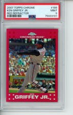 Ken Griffey Jr. Reds 2007 Topps Chrome Red Refractor #/99 PSA 9 WOW!
