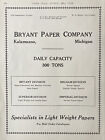 1929 AD.(XG20)~BRYANT PAPER CO. KALAMAZOO, MI. LIGHT WEIGHT PAPER SPECIALIST