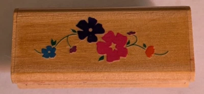 Штамп по дереву/резине цветочный цветочный - Изображение 1 из 4