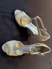 evening shoes size 6.5,Dream Pairs Amore2, 3.25"heel, T-strap/Open toe Gold Tone