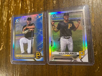 2022 Bowman Chrome Shalin Polanco /150 #BDC-162 Pittsburgh Pirates cards silver - Image 1 of 2