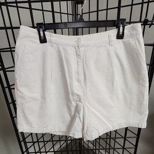 LAUREN Ralph Lauren  Womans white high rise cotton shorts SZ 14 34.5" waist  - Picture 1 of 8