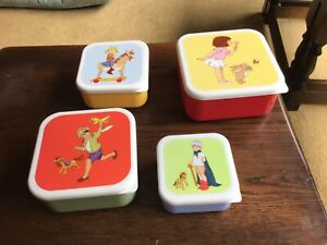 Belle and Boo   Snack Boxes, 4, stackable, melamine, Cats