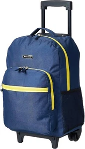 New Rockland Double Handle Rolling Backpack, Navy, 17-Inch - Picture 1 of 8