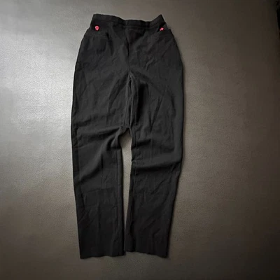 Antiga Calça Gianni Versace Feminina 0 Lã de Cordeiro Preta Anos 80 Autêntica Medusa - Imagem 1 de 4