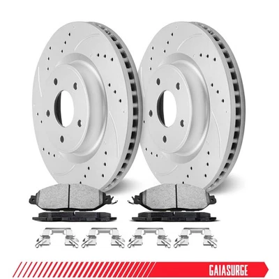 Front Brake Disc Rotors+Ceramic Pads For Nissan Pathfinder Murano INFINITI QX60 - Image 1 of 4