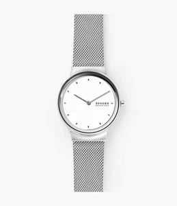 Skagen Freja Women's White Dial Stainless Steel Mesh Band Watch - SKW2823 - Picture 1 of 4
