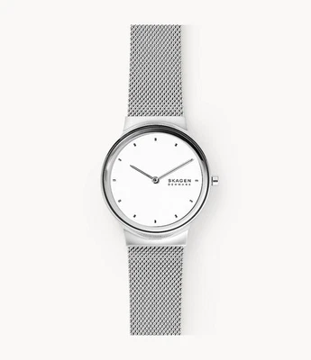 Skagen Freja Women's  White Dial Stainless Steel Mesh Band Watch - SKW2823 - Image 1 of 4