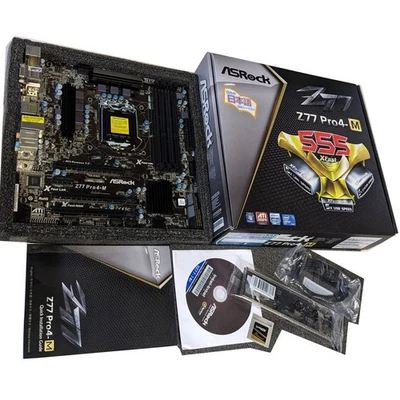 Carte mère Asrock Z77 Pro4-M LGA1155 d'occasion en bon état bios mise à jour - Photo 1/4