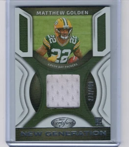 Camiseta deportiva Matthew Golden New Generation 2025 con certificación Panini RC #'d 273/499 - Imagen 1 de 1
