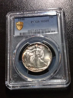 1946 Walking Liberty Half Dollar 50C PCGS MS 65 - Image 1 of 2