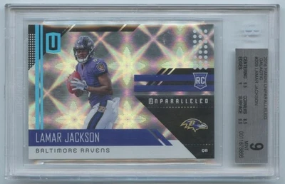 2018 Unparalleled Galactic #209 Lamar Jackson Ravens Rookie SSP SUPER RARE - Image 1 of 2