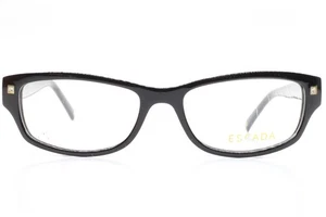 Anteojos Escada VES205S 0700 acetato negro diseñador lujo Italia 51-16-135 mm - Imagen 1 de 8