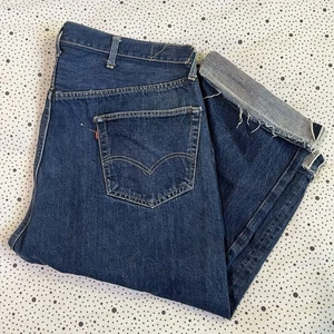 Vintage 1970's Levi's 501 Big E Selvedge Jeans Men's 41x22 Capri Dark Wash Denim - Picture 1 of 14