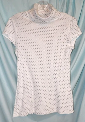 Blusa No Boundaries Blanca Negra Lunares Cuello Alto Gorra Slv Juniors Talla L Foto 1 de 3