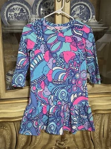 Lilly Pulitzer Girls Kim Dress Multi Sea Jewels Girls L 8-10 - Picture 1 of 2