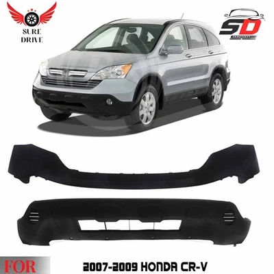 Front Bumper Cover Primed & Lower Cover Textured Kit For 2007-2009 Honda CR-V Foto 1 de 4