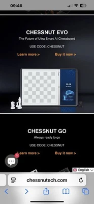 Tablero de ajedrez Chessnut Evo AI - Motor Maia incorporado, bot de ajedrez personalizable Foto 1 de 4