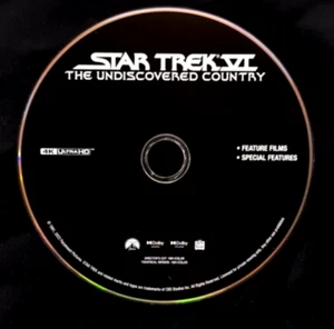 Star Trek 6: The Undiscovered Country/Ultra HD 4K/Disc Only - Picture 1 of 1