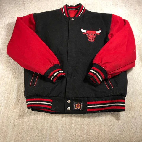 Vintage 90’s Chicago Bulls Varsity Reversible Jacket Men’s Small By JH Design Cover