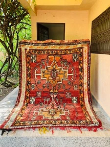 Moroccan vintage Rug, 6/8 feet Contemporary Berber Rug, Handmade Rug, Colorful - Picture 1 of 7