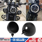 7" inch Motorcycle Headlight Housing Headlamp Light Bulb Bucket Cover For Harley