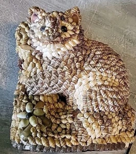 Vtg Handcrafted Sea Shell Folk Art Sculpture Racoon Statue Figurine  - Picture 1 of 16