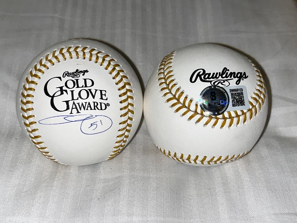 Guante de béisbol firmado automáticamente por Chris Sale Braves Beckett TESTIGO Foto 1 de 1