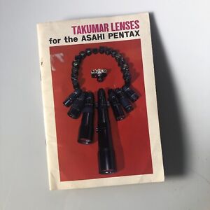 Takumar Lenses for The Asahi Pentax Camera 68 Page Vintage Manual Good Condition