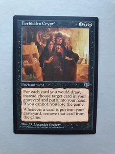 Forbidden Crypt, MTG Mirage (1996) Rare Black Enchantment NM - Picture 1 of 2
