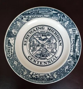 Placa del Centenario Sebewaing MI 1853-1953 Michigan - Imagen 1 de 3
