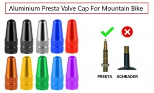 4 x/2 x capuchon de soupape Presta en aluminium pour vélo/vélo VTT FIXIE housse anti-poussière de route - Photo 1/25