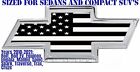 Matte Blackout Flag Chevy Compact Suv Sedan Bowtie Overlay Decal Kit